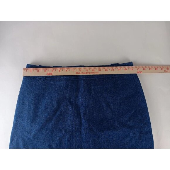 Talbots Skirt Womens Size 10 Pencil Straight Wool Blend Career Classic Zip Blue - Picture 3 of 6
